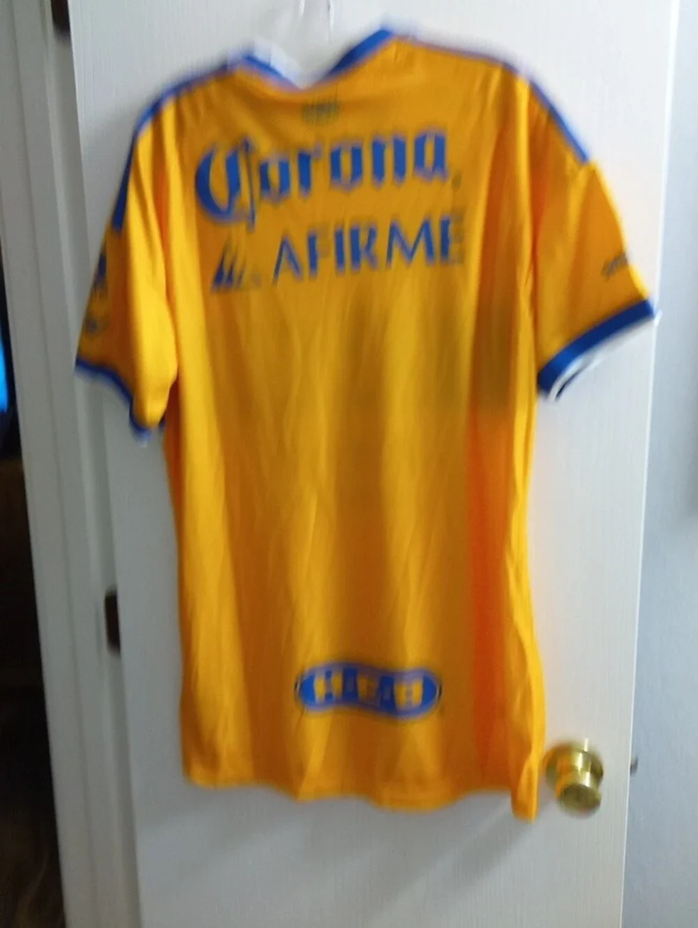 adidas Kids Tigres Soccer Jersey Yellow with Blue Accents